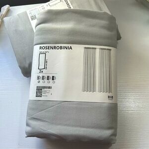 NWT  1 pack/2 panels IKEA Light Gray window curtains 57”x 98”L